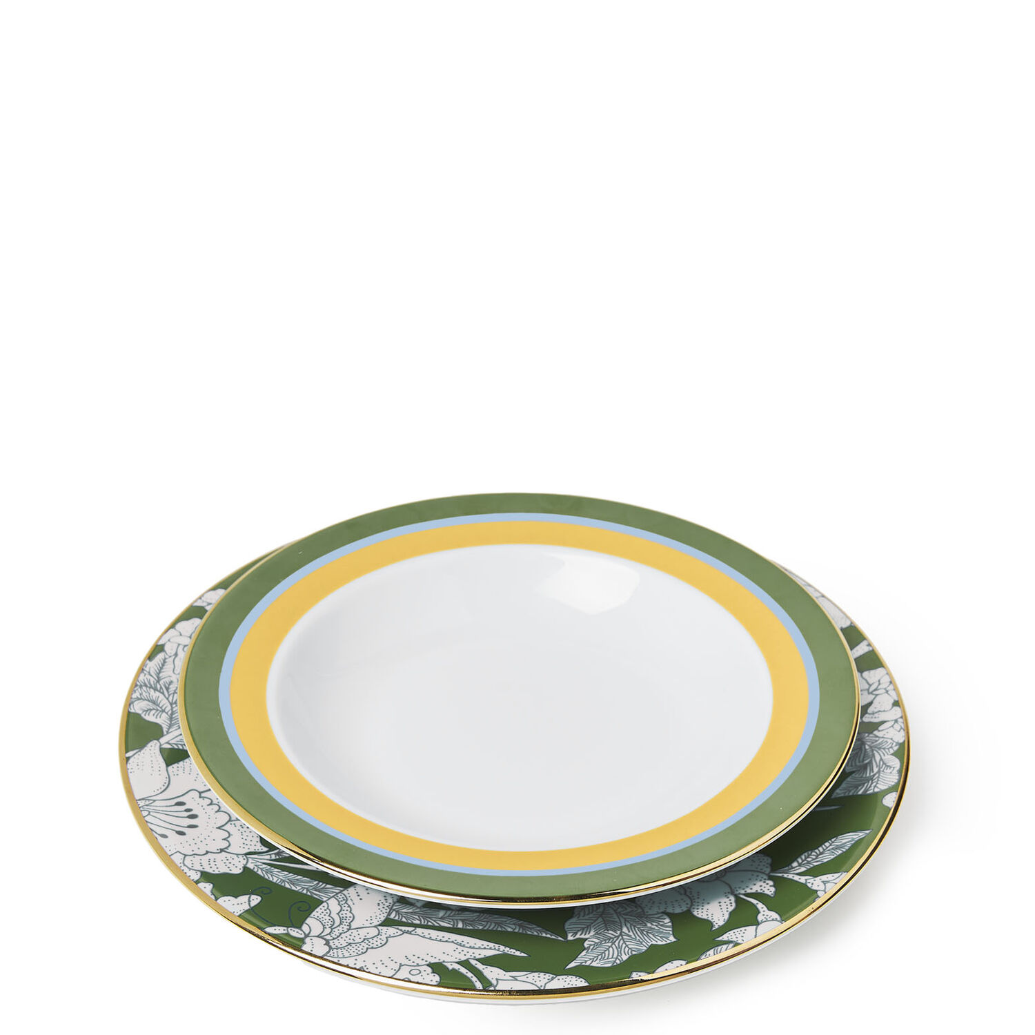 Shop La Doublej Soup And Dinner Plates Set In Roman Holiday Avorio