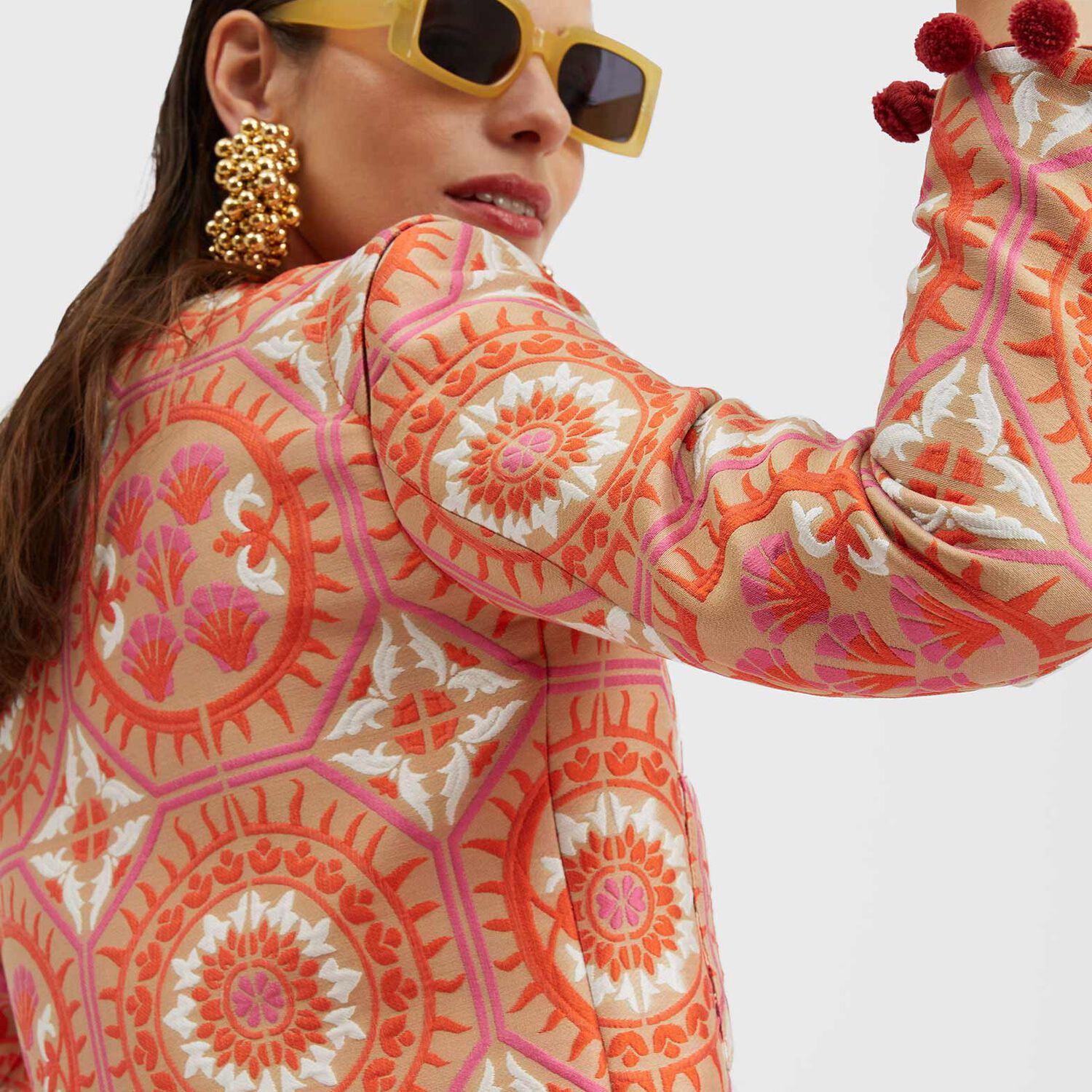 La Doublej Bijoux Jacket In Sun Orange