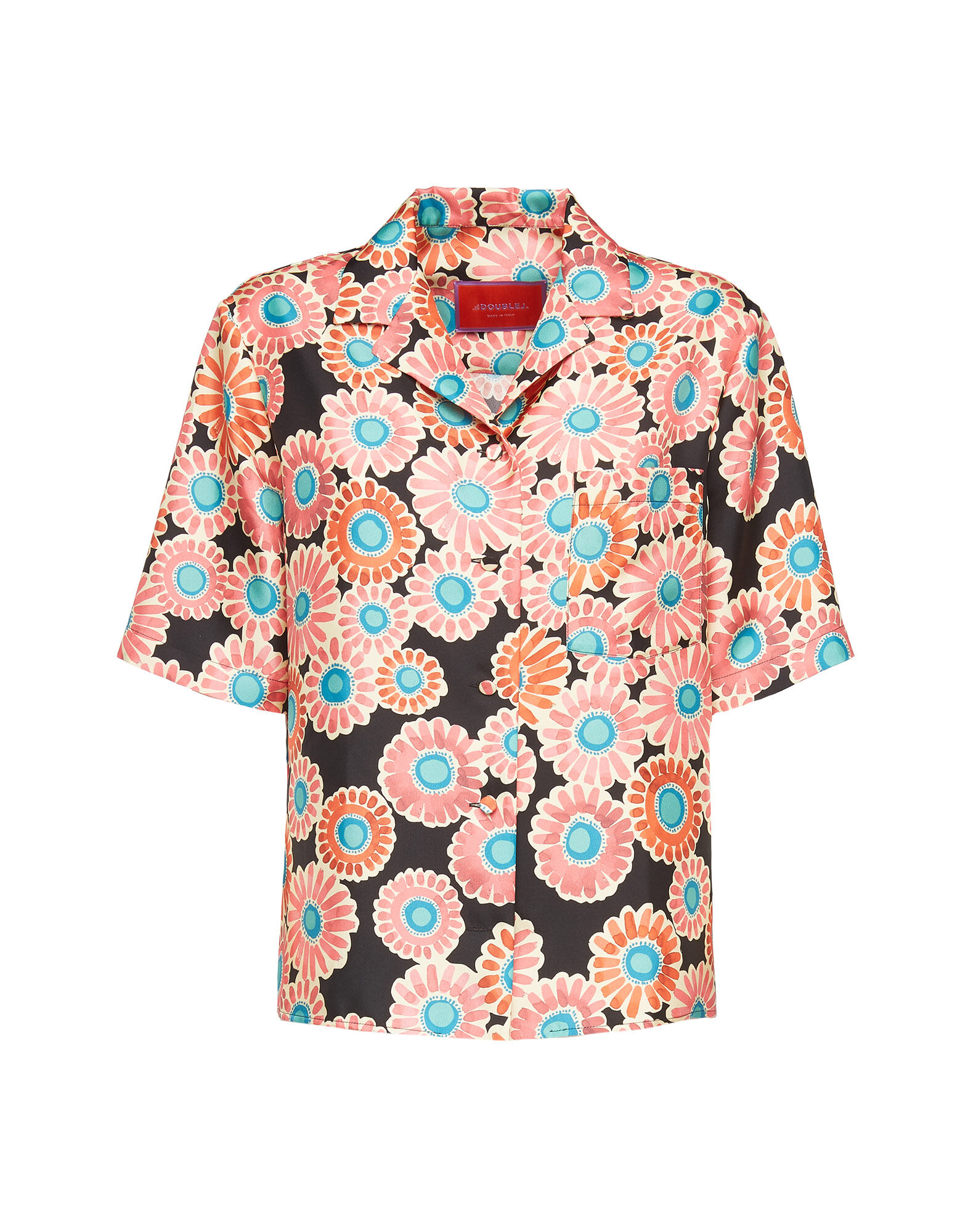 La DoubleJ Boxy Shirt Crazy Daisy Black SHI0064SIL001DAY0002