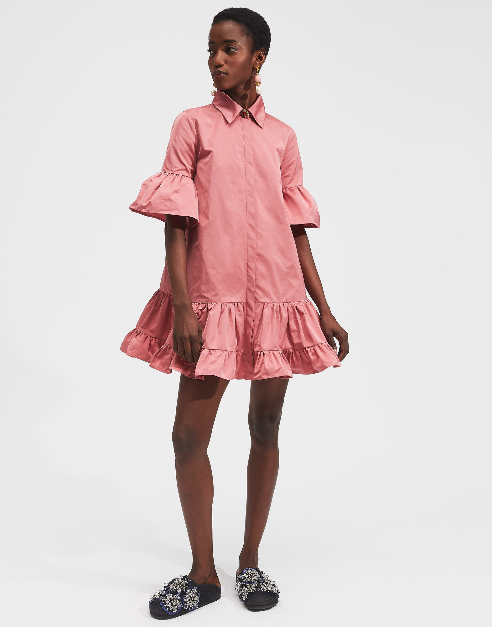 LaDoubleJ Choux Dress Solid Pink DRE0292TAF002BLH0001