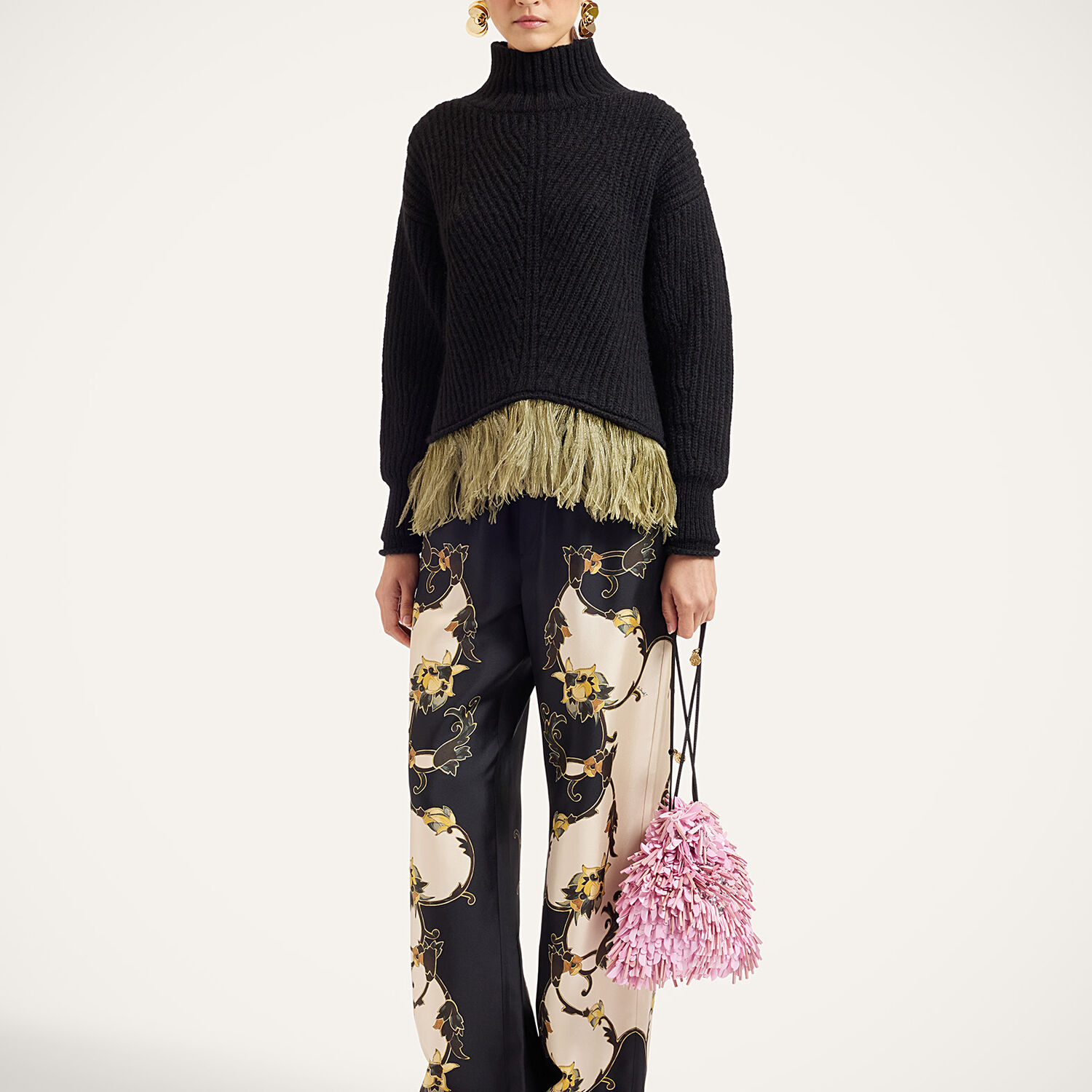 La Doublej High Kick Sweater In Solid Black