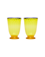 La DoubleJ Rainbow Glasses Set Of 2 Yellow GLA0014MUR001YEL0001