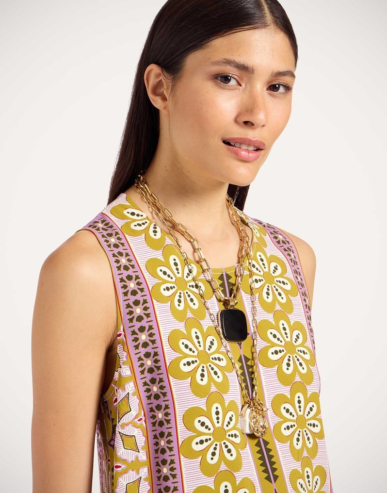 La DoubleJ Stretch Tunic La DoubleJ Stretch Tunic Pagoda Placée Pink DRE0758VIS011PAG01PI01