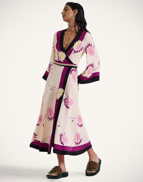 La DoubleJ The Wrap Dress La DoubleJ The Wrap Dress Derby Placée Multicolor DRE0734CAD005DER03MU01