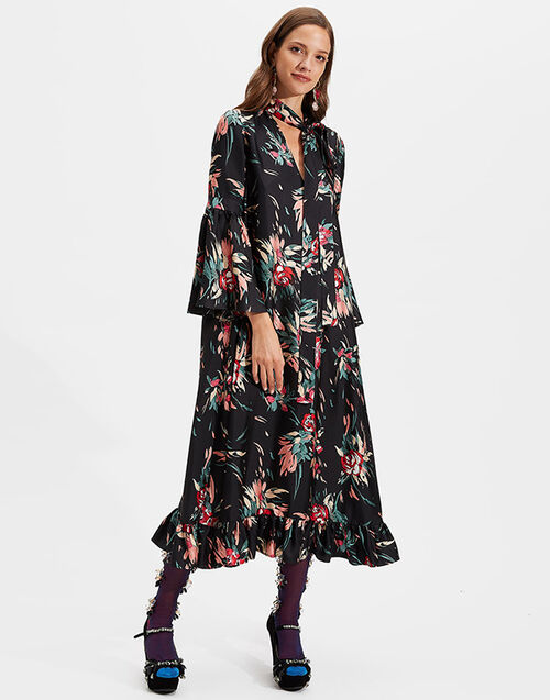 LaDoubleJ Happy Elbow Dress Breezy Nero DRE0196SIL001BRZ0002