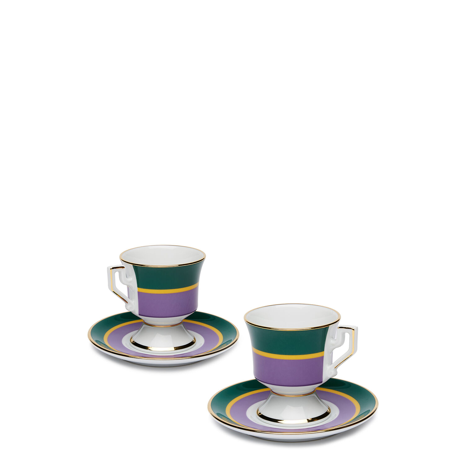 La Doublej Set Of 2 Espresso Cups In Rainbow Viola