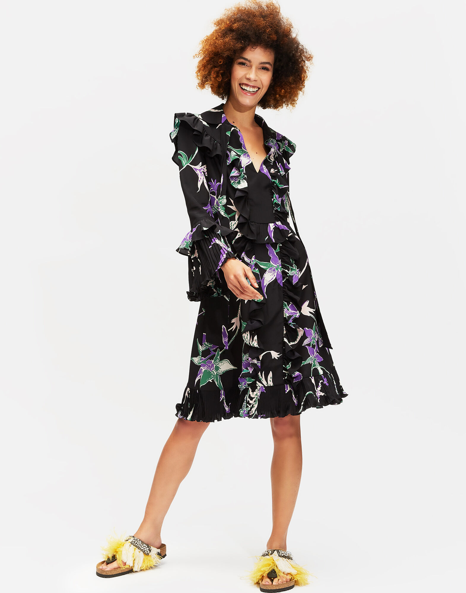 LaDoubleJ Fancy Dress Orchidee Nero DRE0080CRE001ORC0003