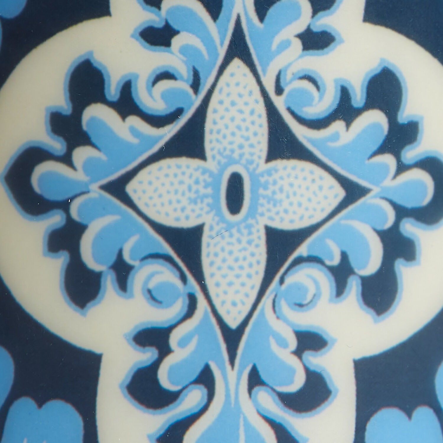 La Doublej Palazzo Printed Pillar Candle In Palazzo Blue