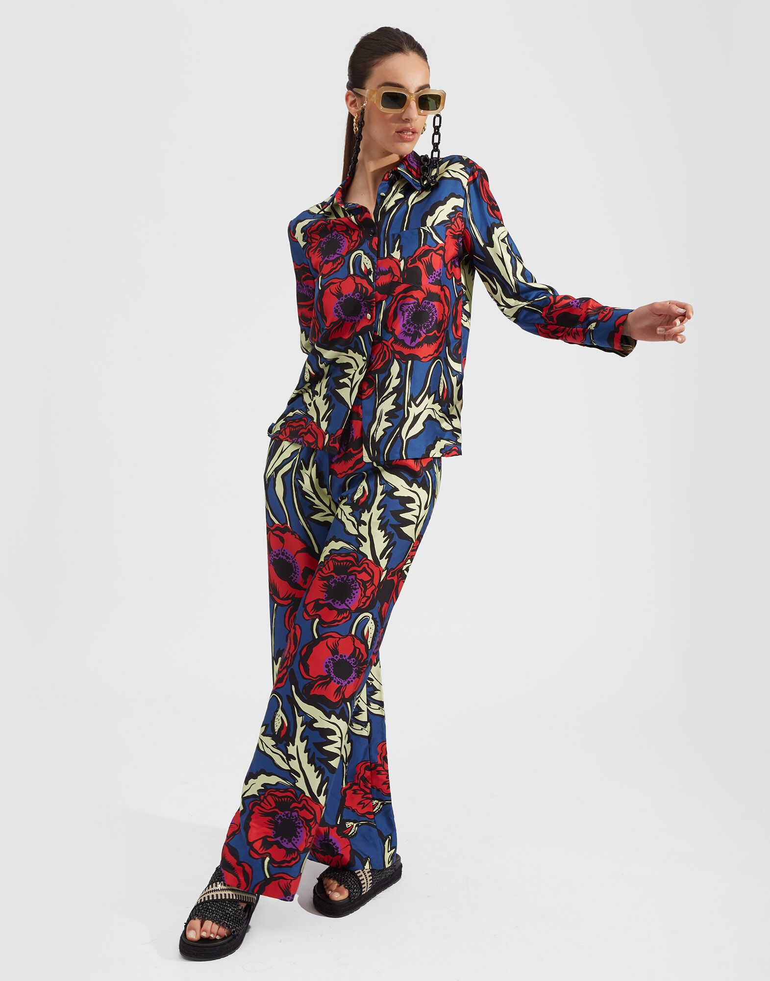 La DoubleJ Boy Shirt Big Blooms SHI0001SIL001PFI0001