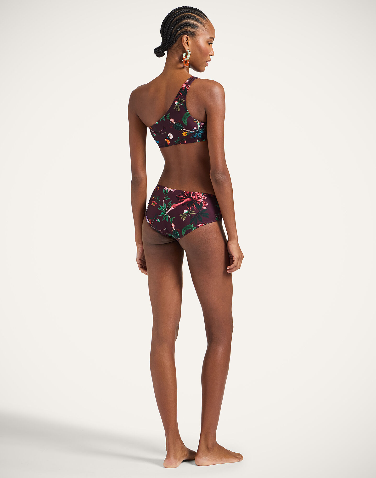 La DoubleJ Boy Brief Zooflora Mini Burgundy SWI0030LYC001ZOF05RE02