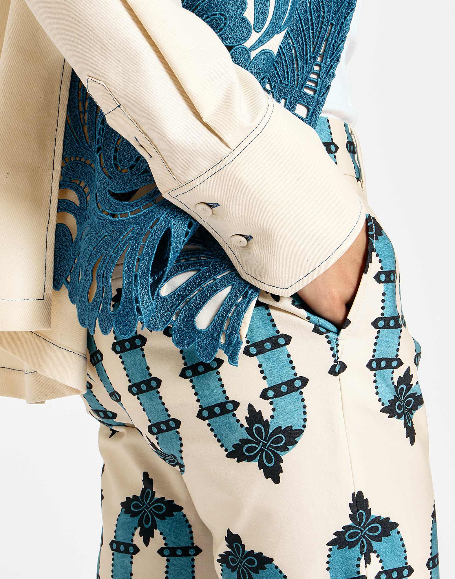 La DoubleJ 24/7 Pants Scirocco Plac&eacute;e Ivory TRO0069COT006SCI03WH04