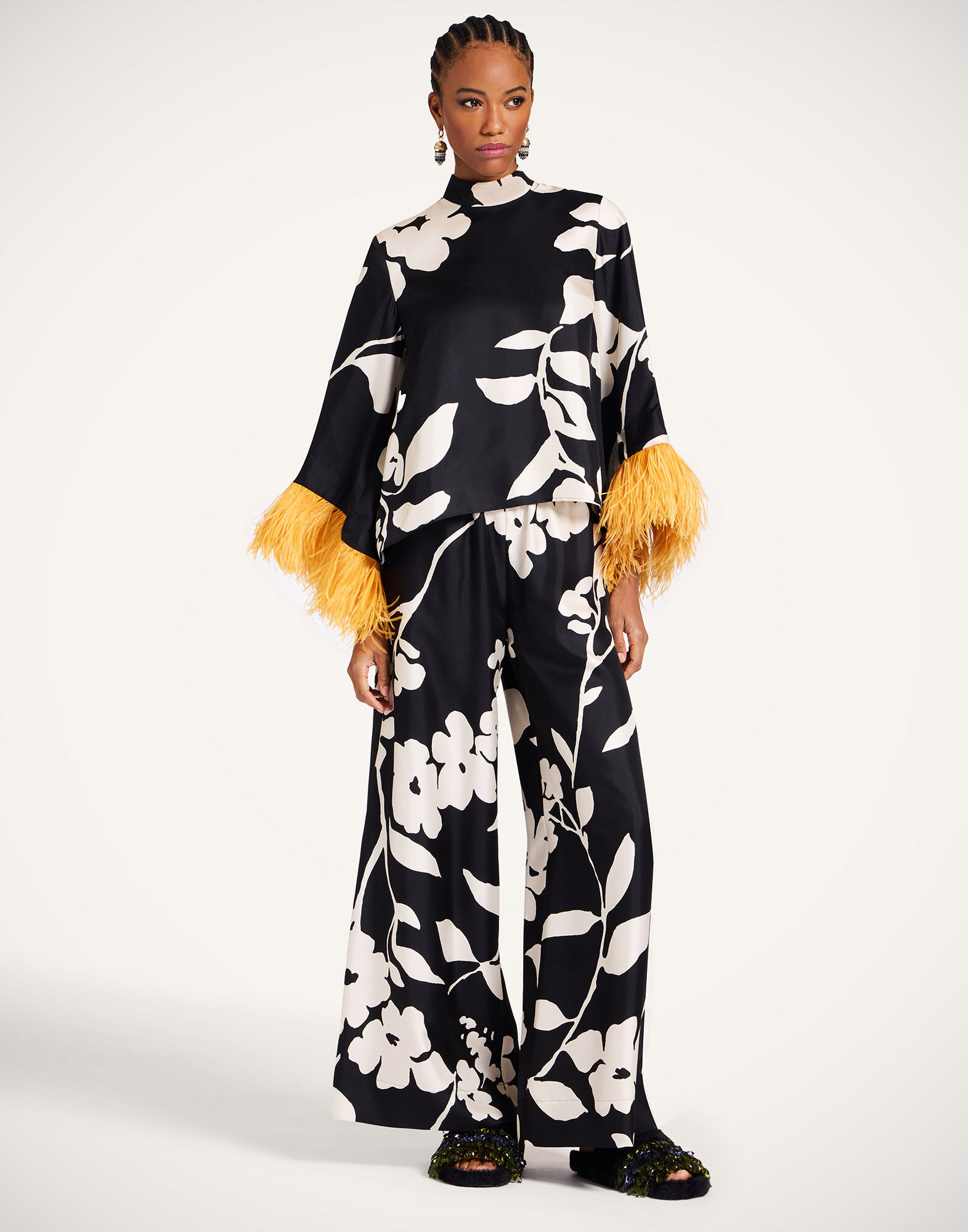 La DoubleJ Palazzo Pants Winter Jasmine TRO0003SIL001WIJ01BL01