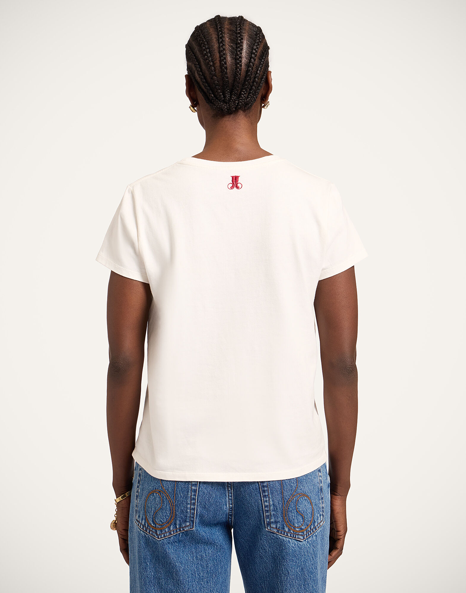 La DoubleJ High Tee Shirt Divine White TSH0071JER032SOC06WH01