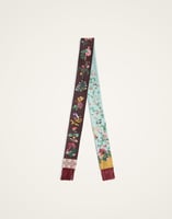 La DoubleJ Skinny Scarf La DoubleJ Skinny Scarf Zooflora Placée Light Blue SCA0075SIL006ZOF06BU01
