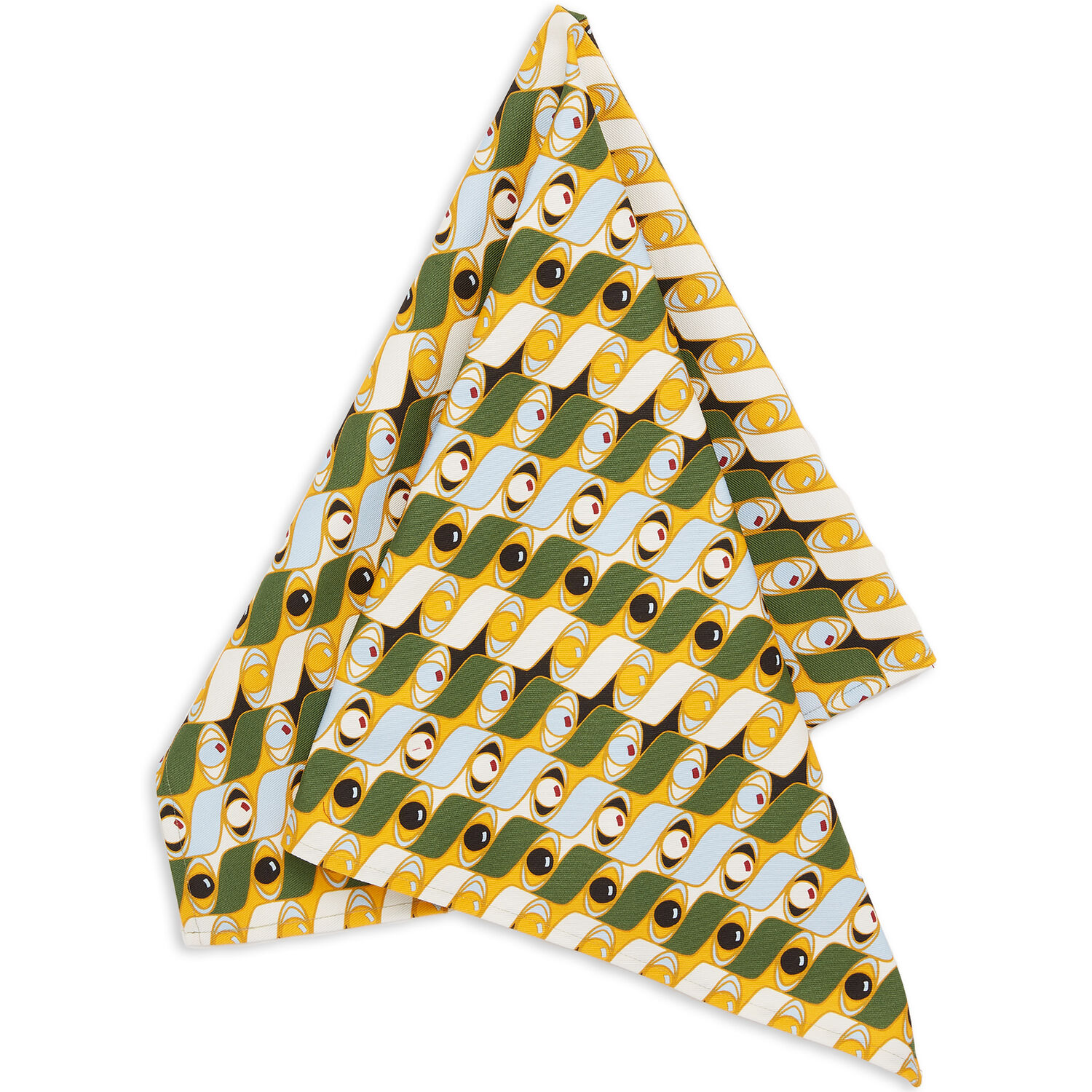 La Doublej Third Eye-print Cotton Tea Towel In Third Eye