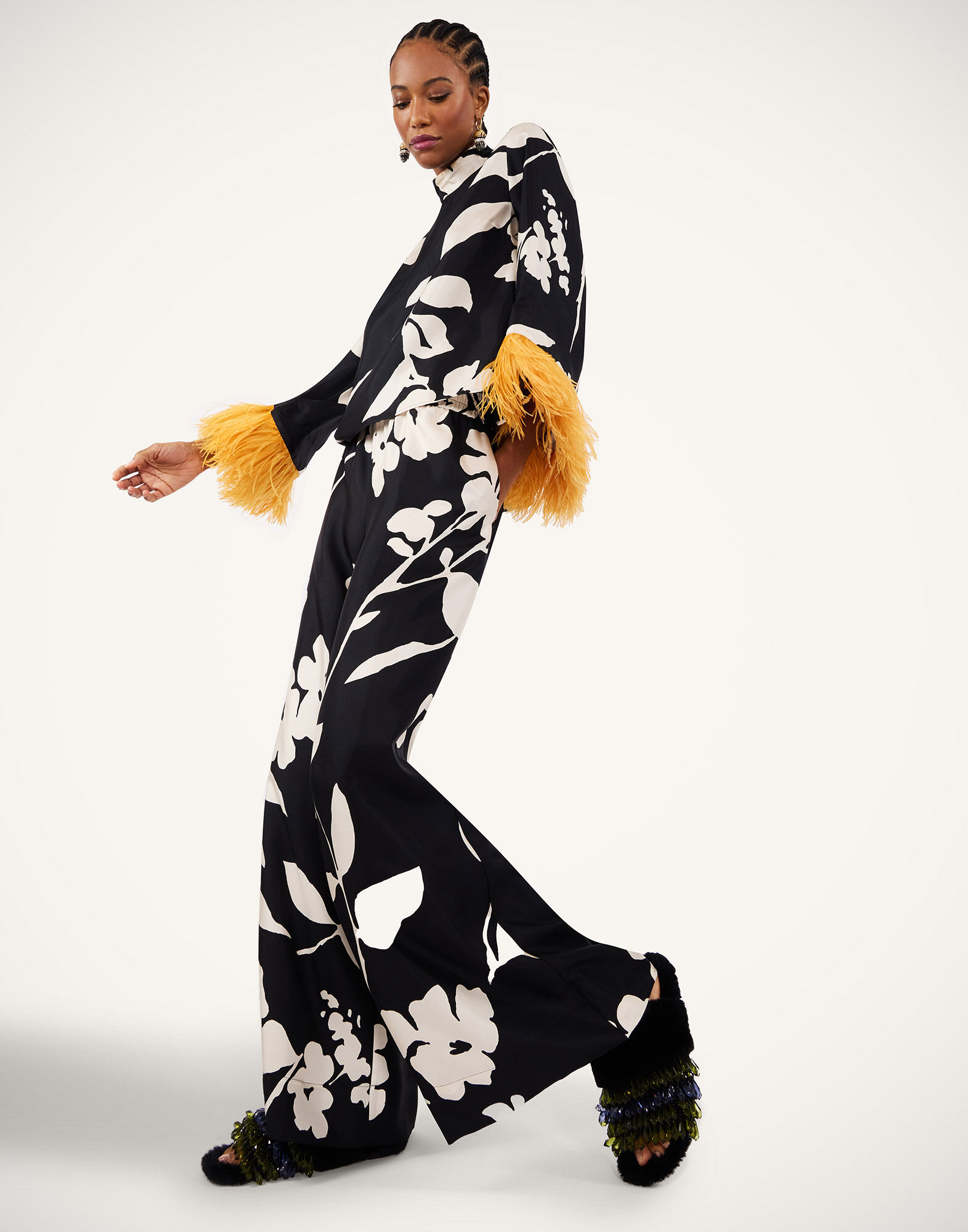 La DoubleJ Palazzo Pants Winter Jasmine TRO0003SIL001WIJ01BL01