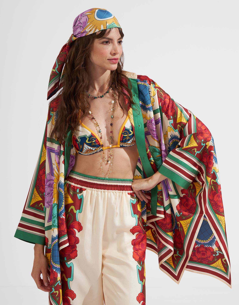 La DoubleJ Scarf Double (90X90) La DoubleJ Scarf Double (90X90) Taormina Placée Ivory SCA0039SIL006LRT01WH04