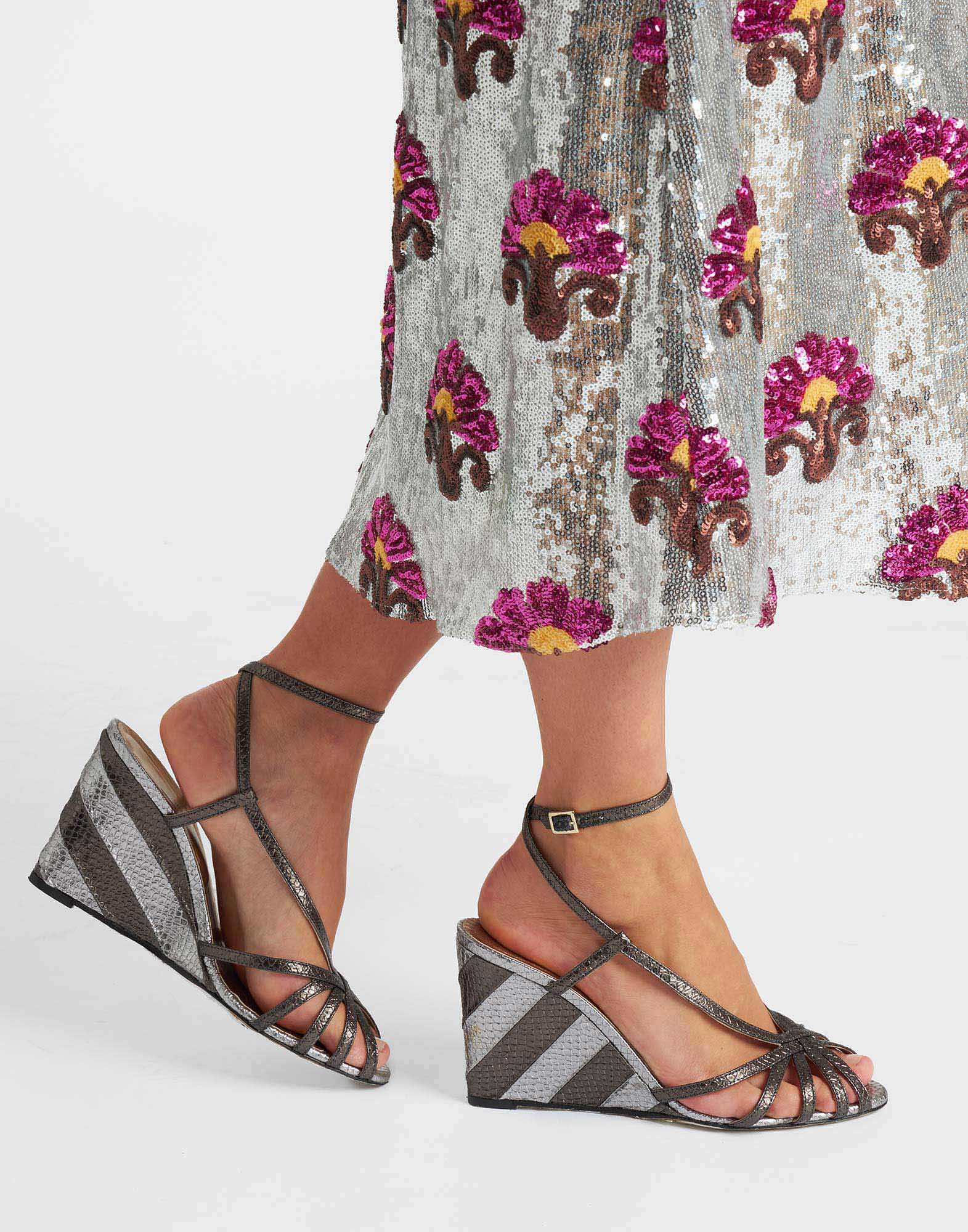 La DoubleJ The Weekend Wedge Anthracite SHO0101PIT001SOLIDGY03