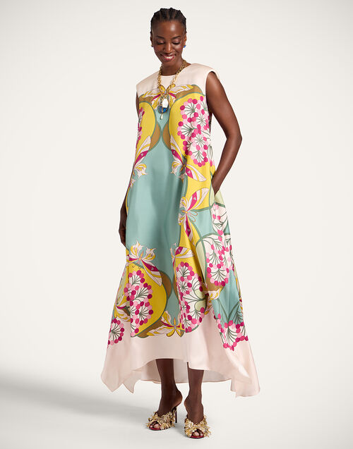 La DoubleJ San Carlo Dress Florette Plac&eacute;e Fuchsia DRE0495SIL006FLO08PI03