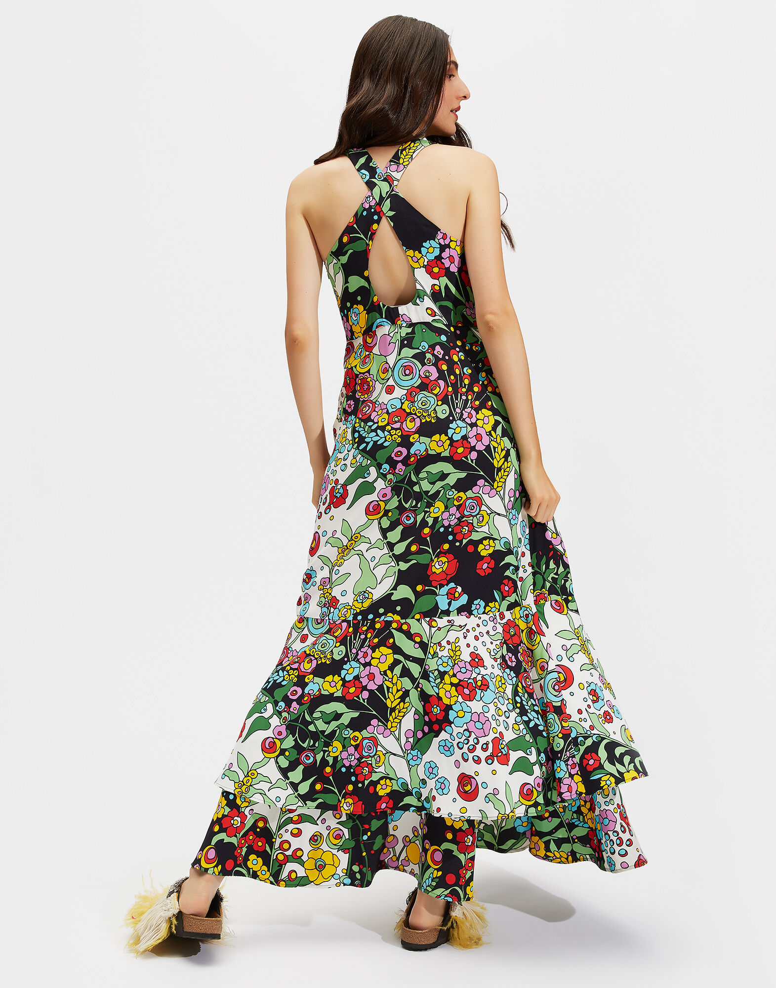 LaDoubleJ Molly Girl Dress Holly Hock DRE0066SAB001HOL0001