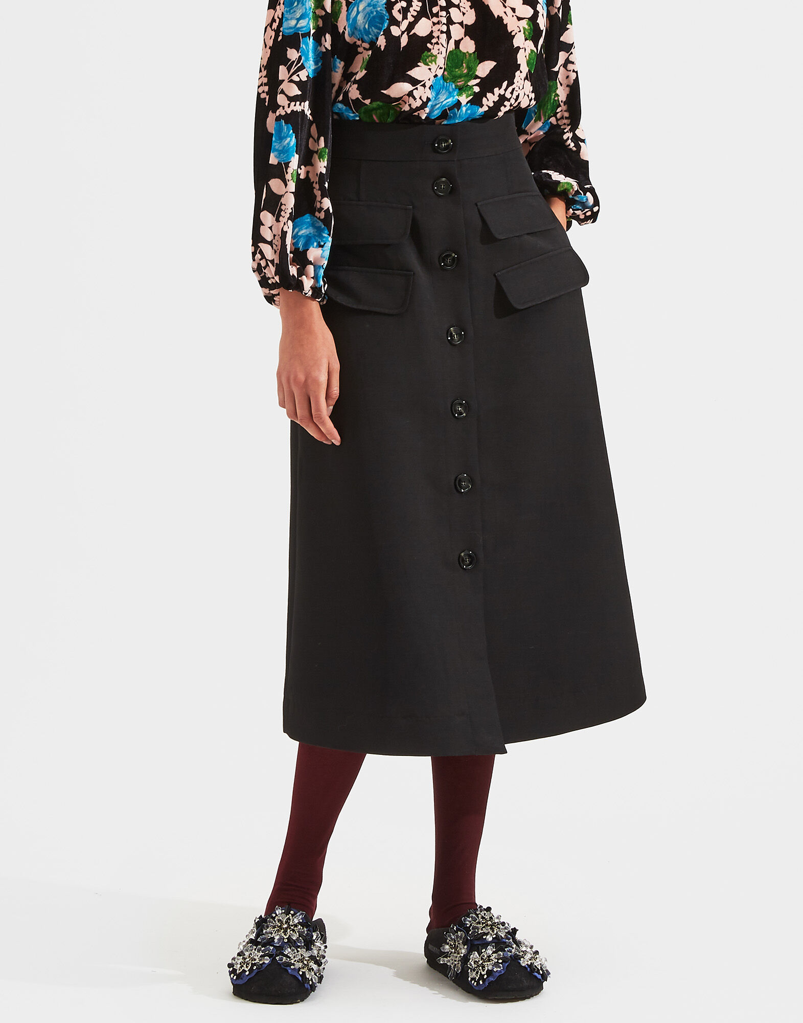 LaDoubleJ Peggy Skirt Solid Black SKI0040CAD001BLA0001