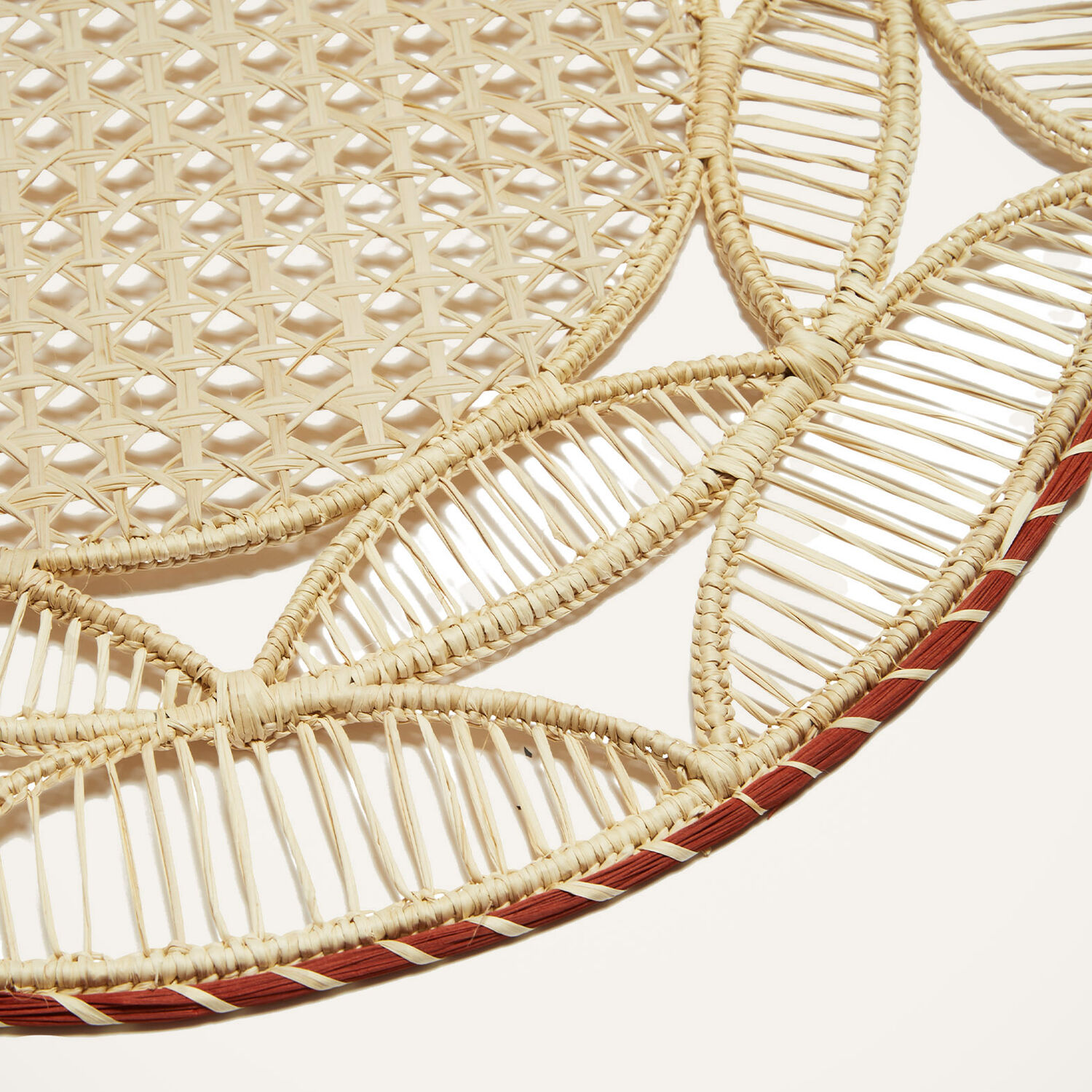 La Doublej Raffia Placemats Set Of 2 In Sol Brick