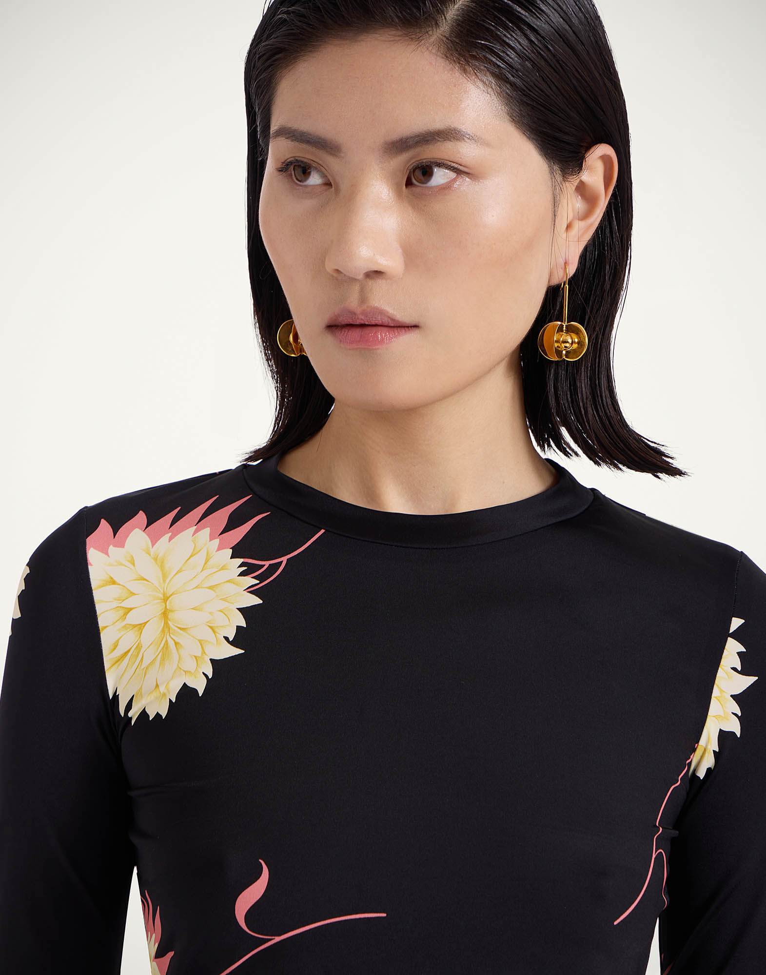 La DoubleJ Crew Top Derby Black TOP0024JER005DER01BL01