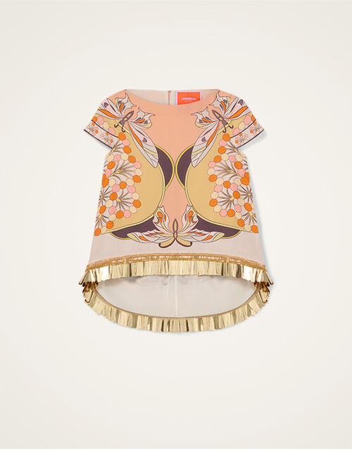 La DoubleJ La Scala High Top Florette Plac&eacute;e Pale Pink TOP0194CRE010FLO08PI02