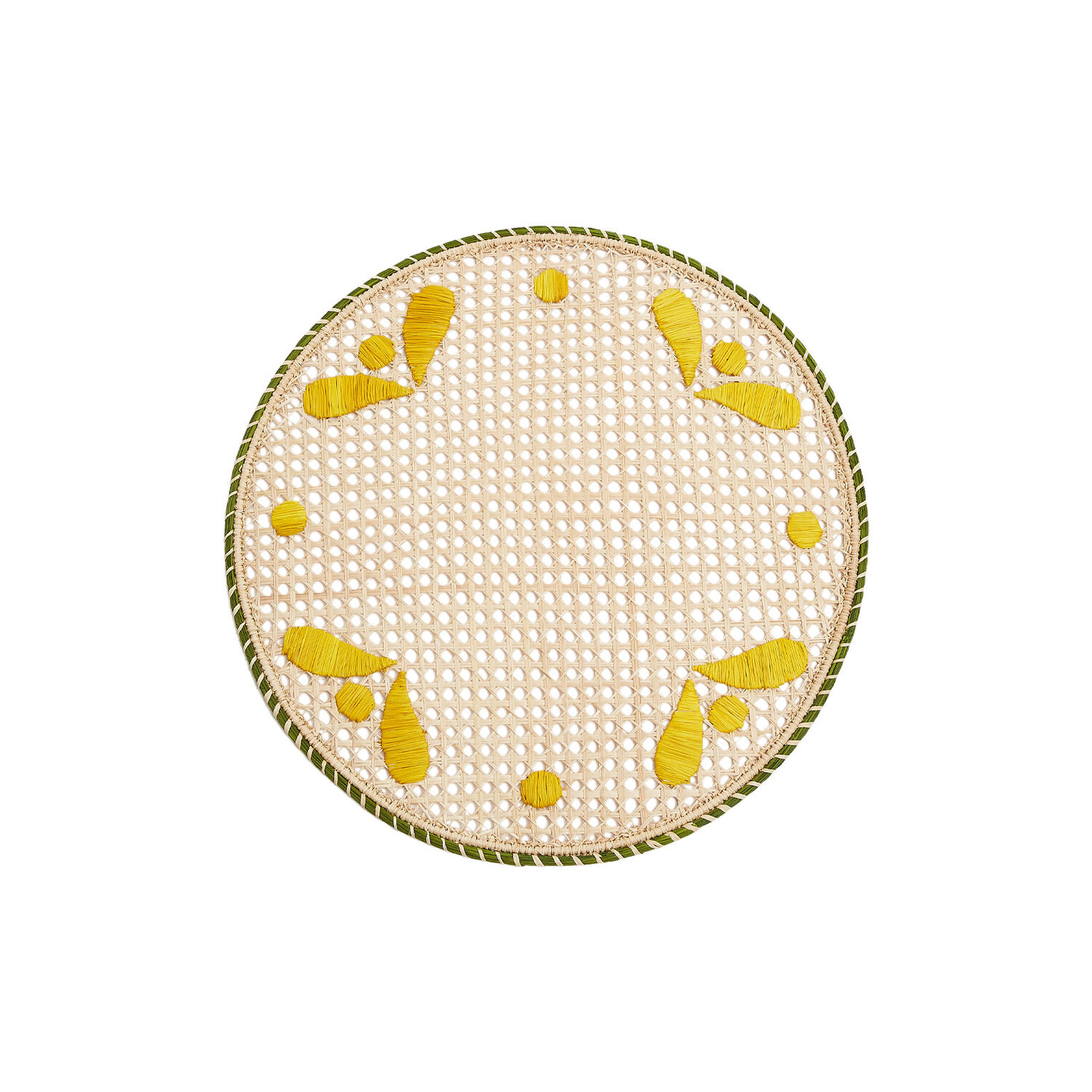 LA DOUBLEJ RAFFIA PLACEMATS SET OF 2