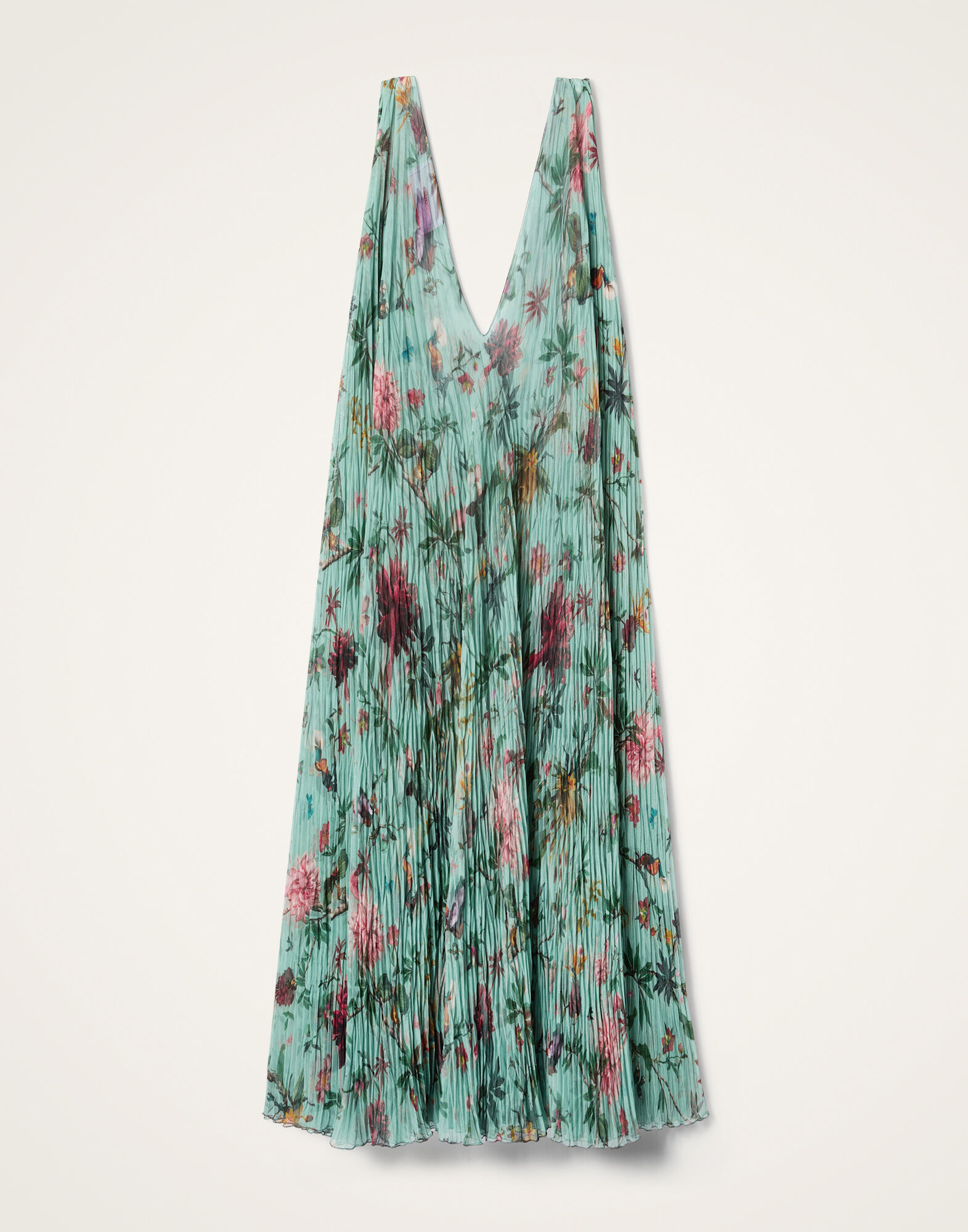 La DoubleJ Twirling Long Dress Zooflora Light Blue DRE0989TUL002ZOF02BU01