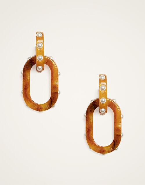 La DoubleJ Nefertiti Double Earrings Solid Rust EAR0041POL007SOLIDOR04