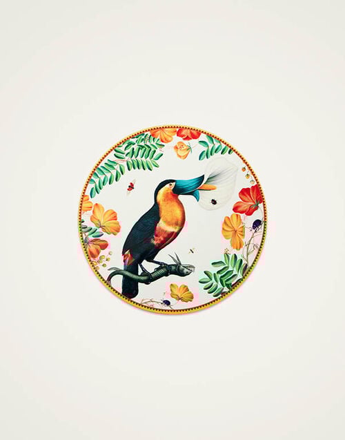 La DoubleJ Disk Placemat La DoubleJ Disk Placemat Floroucan Ivory PMT0016CRK001FLC01WH04