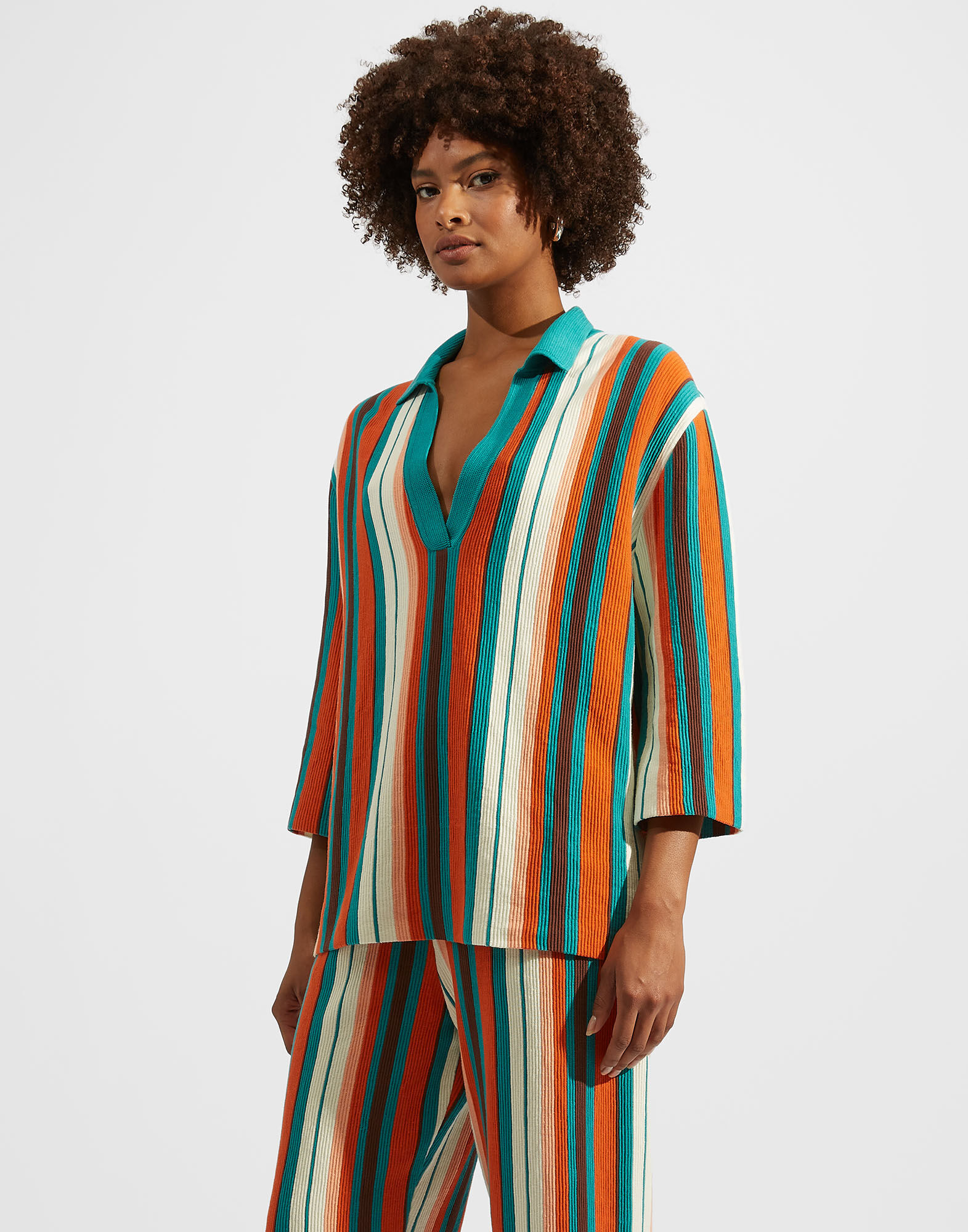 La DoubleJ Bay Polo Shirt Multicolor Rosso PUL0119KNI076VA154RE01