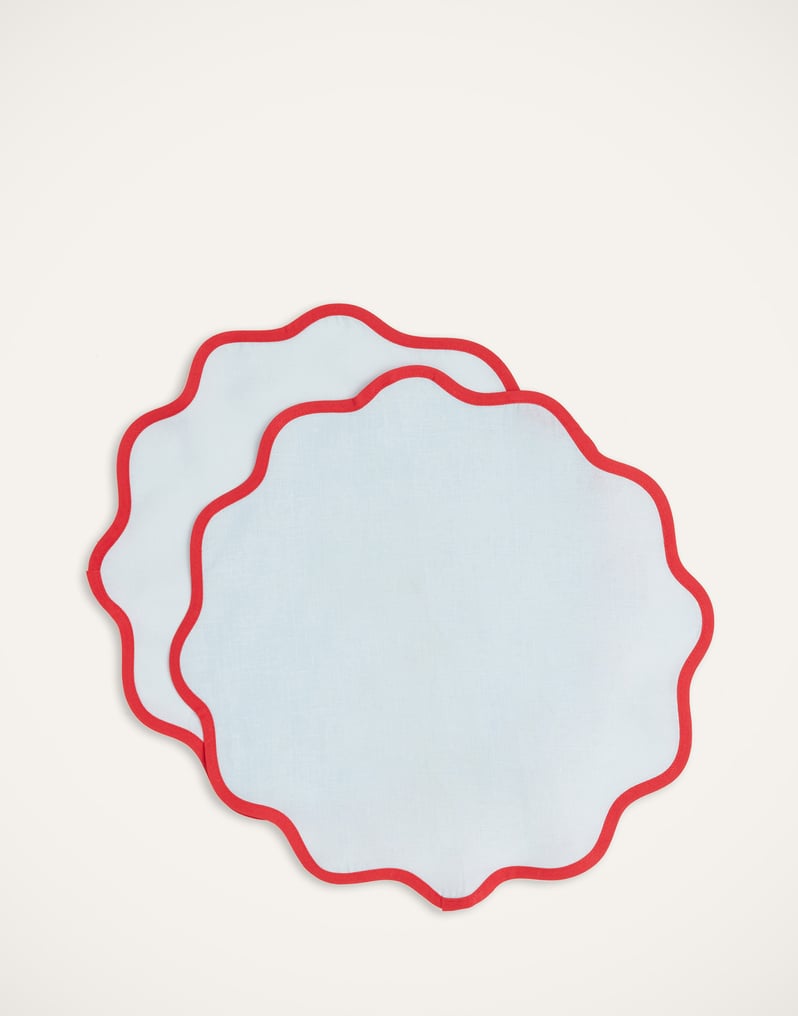 La DoubleJ Cloud Placemat Set of 2 La DoubleJ Cloud Placemat Set of 2 Rainbow Celeste TBM0003LIN006RAI0022