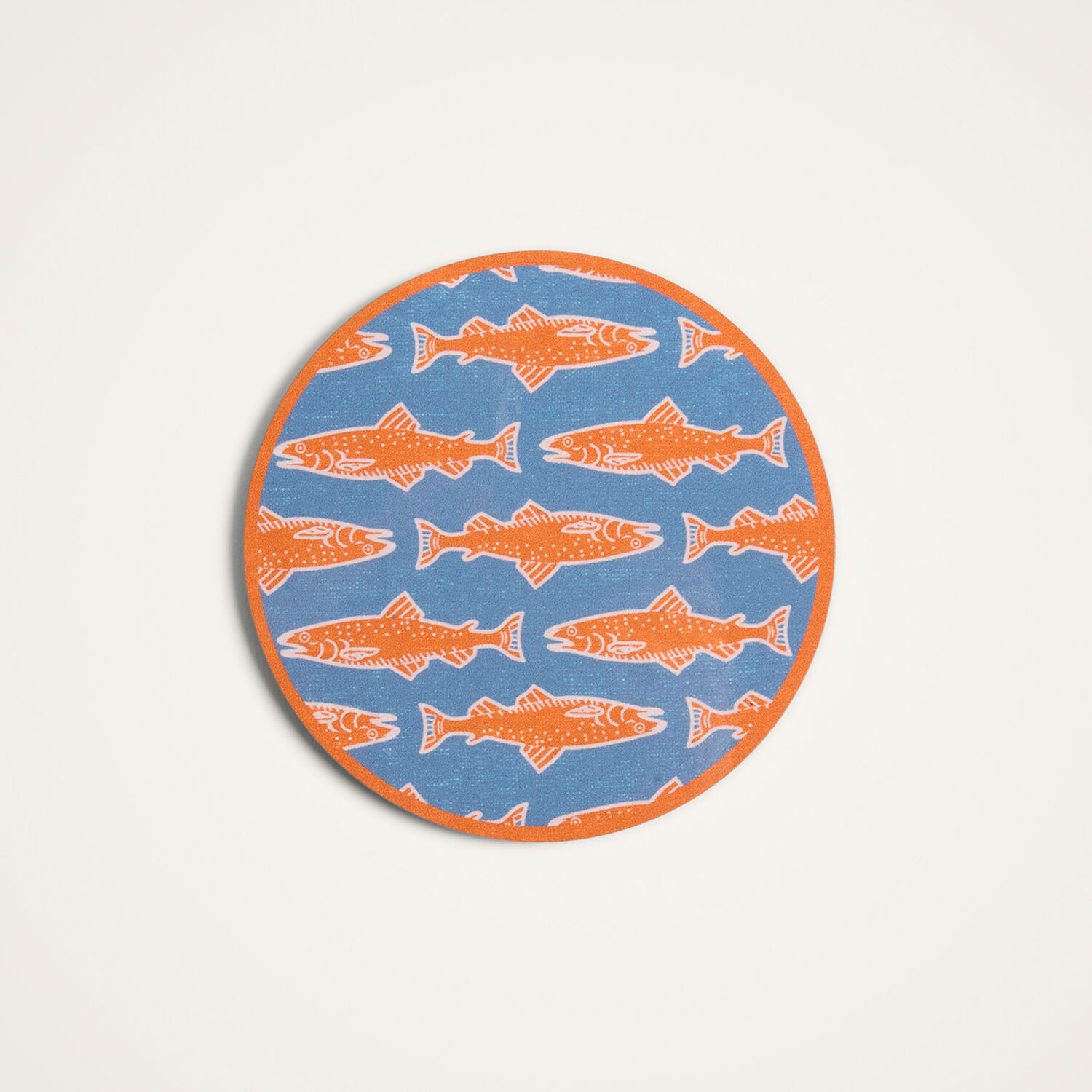  La Doublej Placemats & Runners Women - Disk Coasters Set Of 4 Como Fish Multicolor One Size 83% Wood Fiber 12% Cork 5% Polyester 