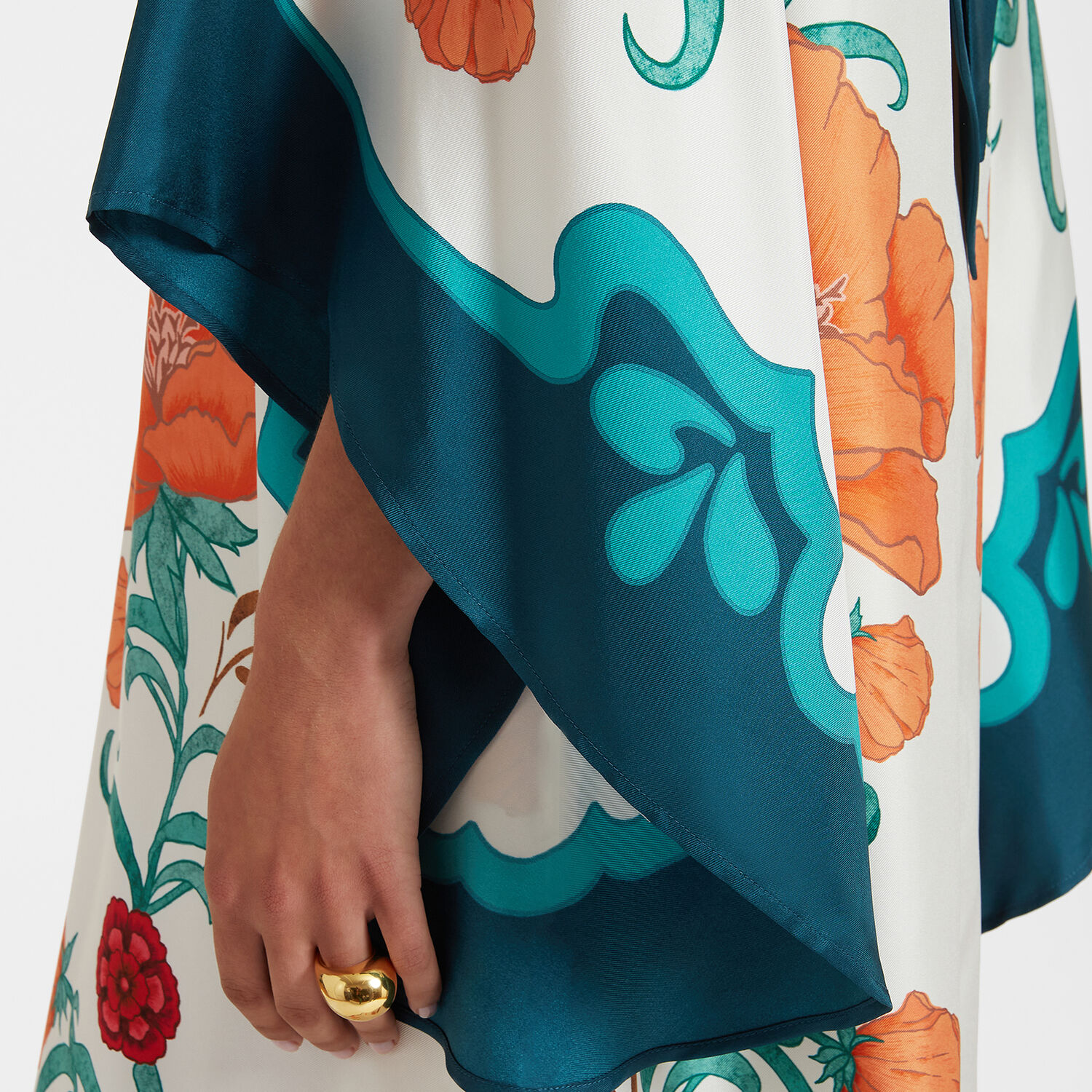 La Doublej Magnifico Midi Dress In Morpheus Placée Orange