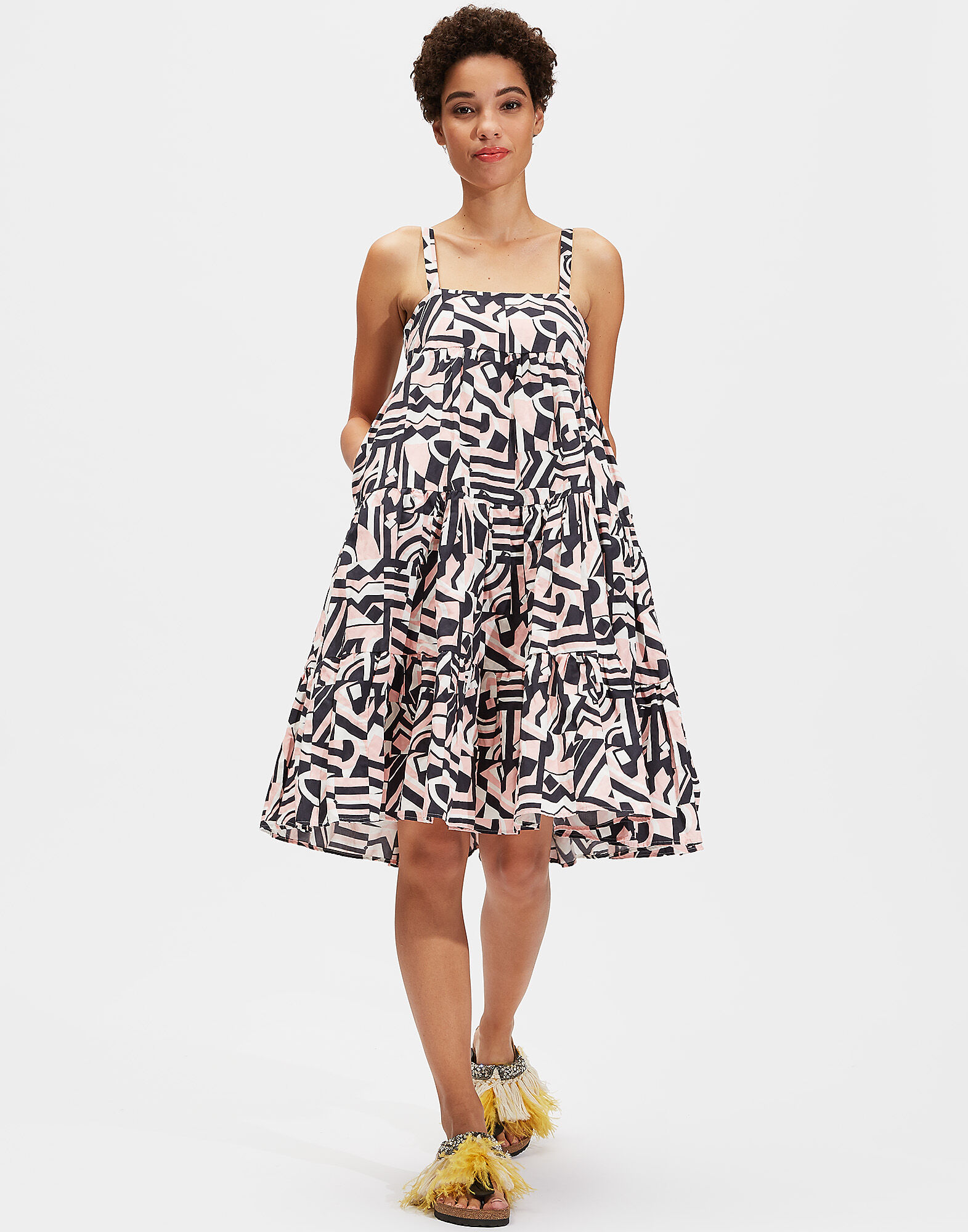 LaDoubleJ Short Bouncy Dress Tetris DRE0057COT004TET0001