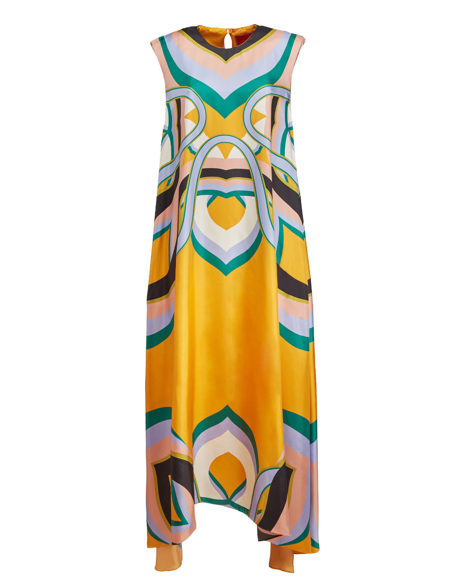 La DoubleJ San Carlo Dress Macro Plates Placed Arancio DRE0495SIL006MCP03OR02