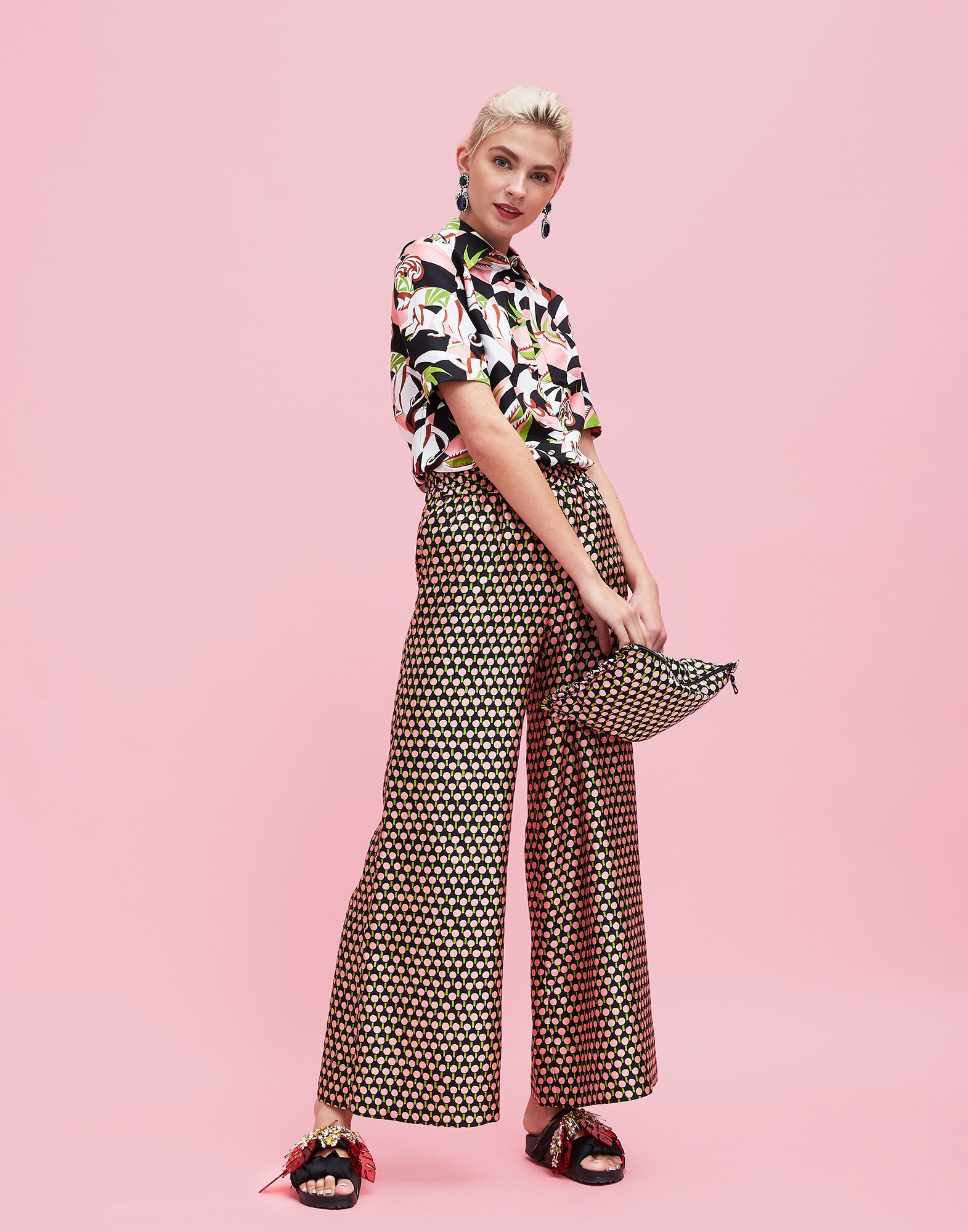 LaDoubleJ Hand Pochette Ping Pong BAG0002NYL001PIN0001