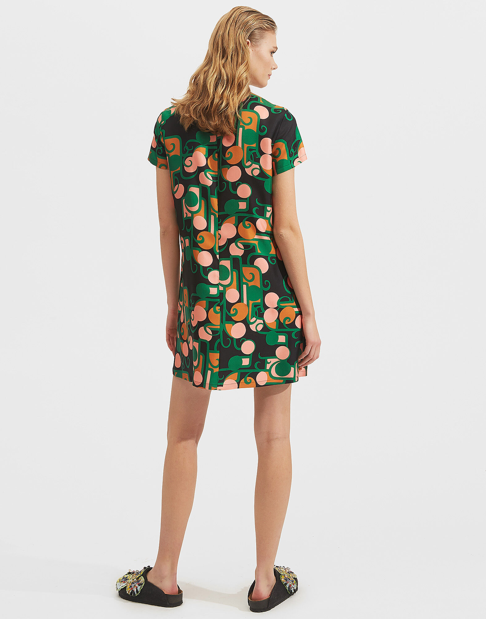 LaDoubleJ Mini Swing Dress Deco DRE0159SIL001DEC0001