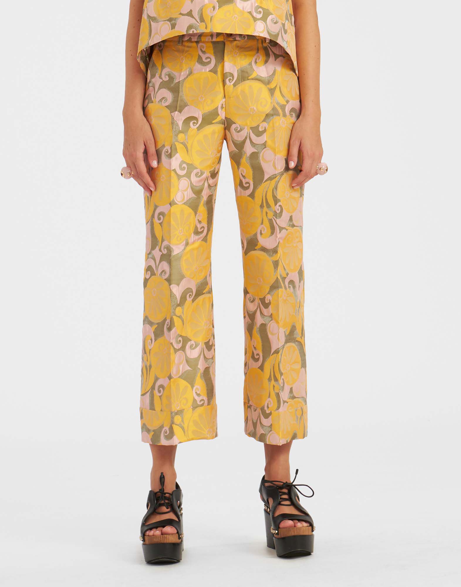 La DoubleJ Hendrix Pants Moonflower Yellow TRO0014JCQ047MOO02YE02