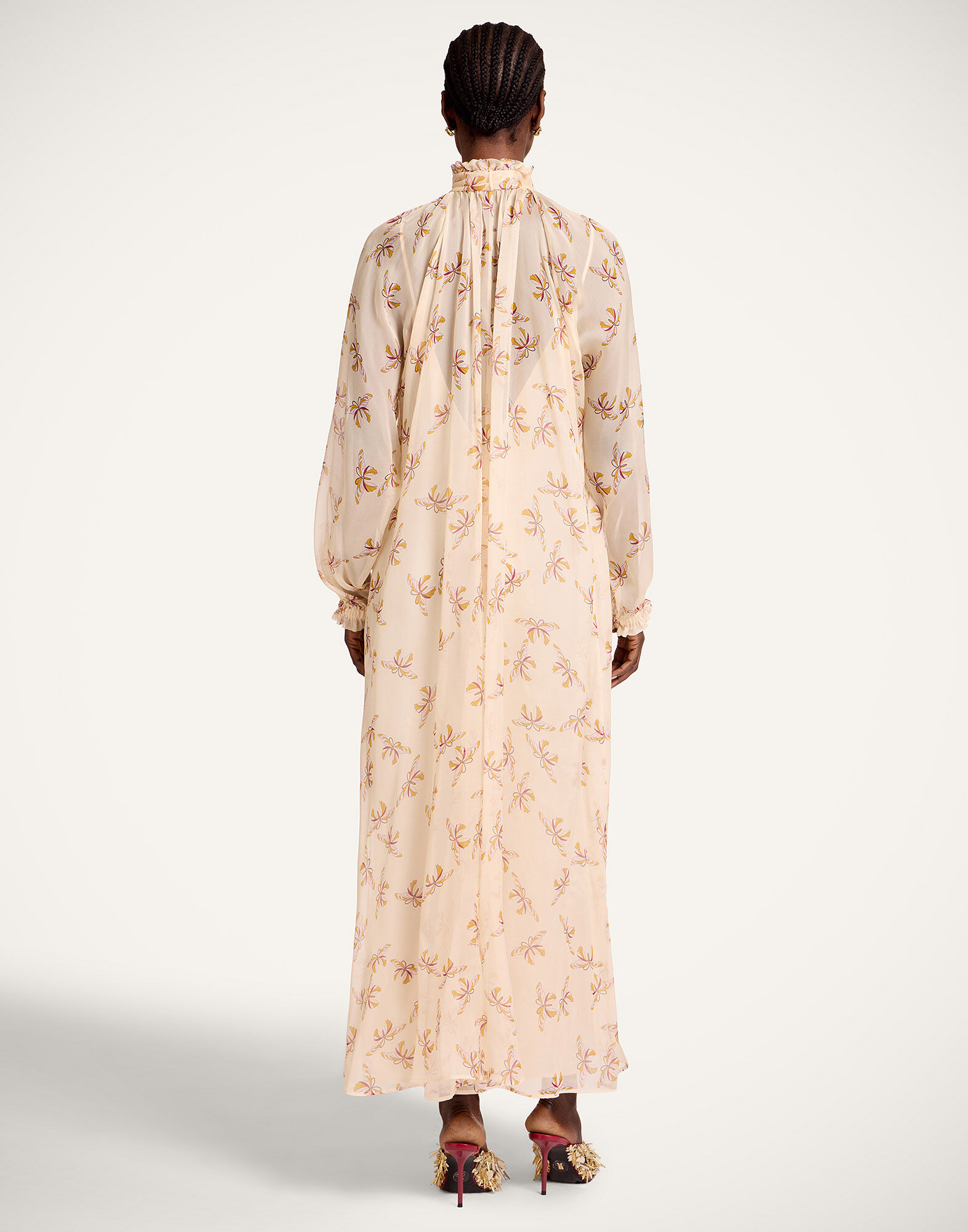 La DoubleJ Cerere Dress Farfalla Buttercream DRE1061SIL024FAR08WH09