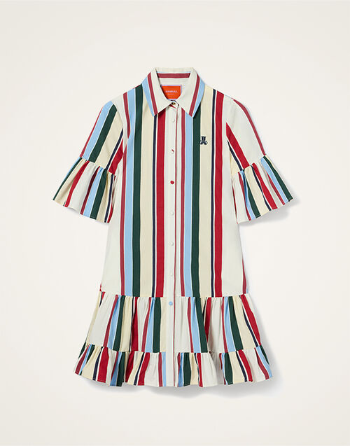 La DoubleJ Choux Dress Stripes Multicolor DRE0193JCQ106STR05MU01