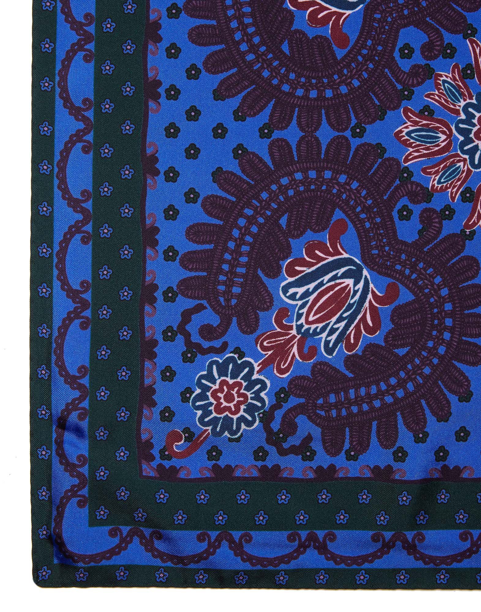 La DoubleJ Folky Hearts Foulard (45X45) Folky Hearts Blue SCA0036SIL013FLH0001