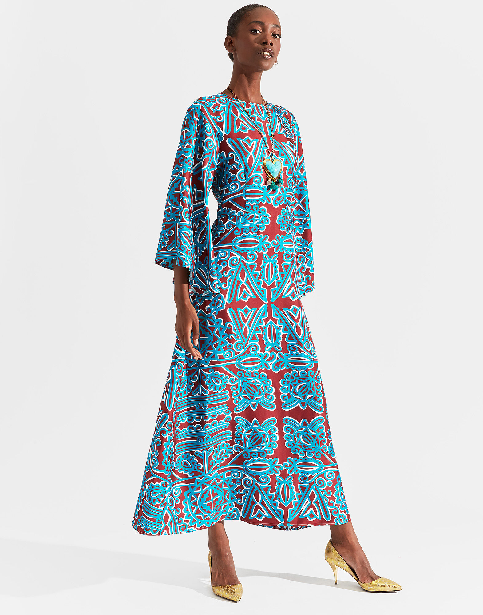 LaDoubleJ Sorella Dress Parnaveg Turchese DRE0179SIL001PRN0003