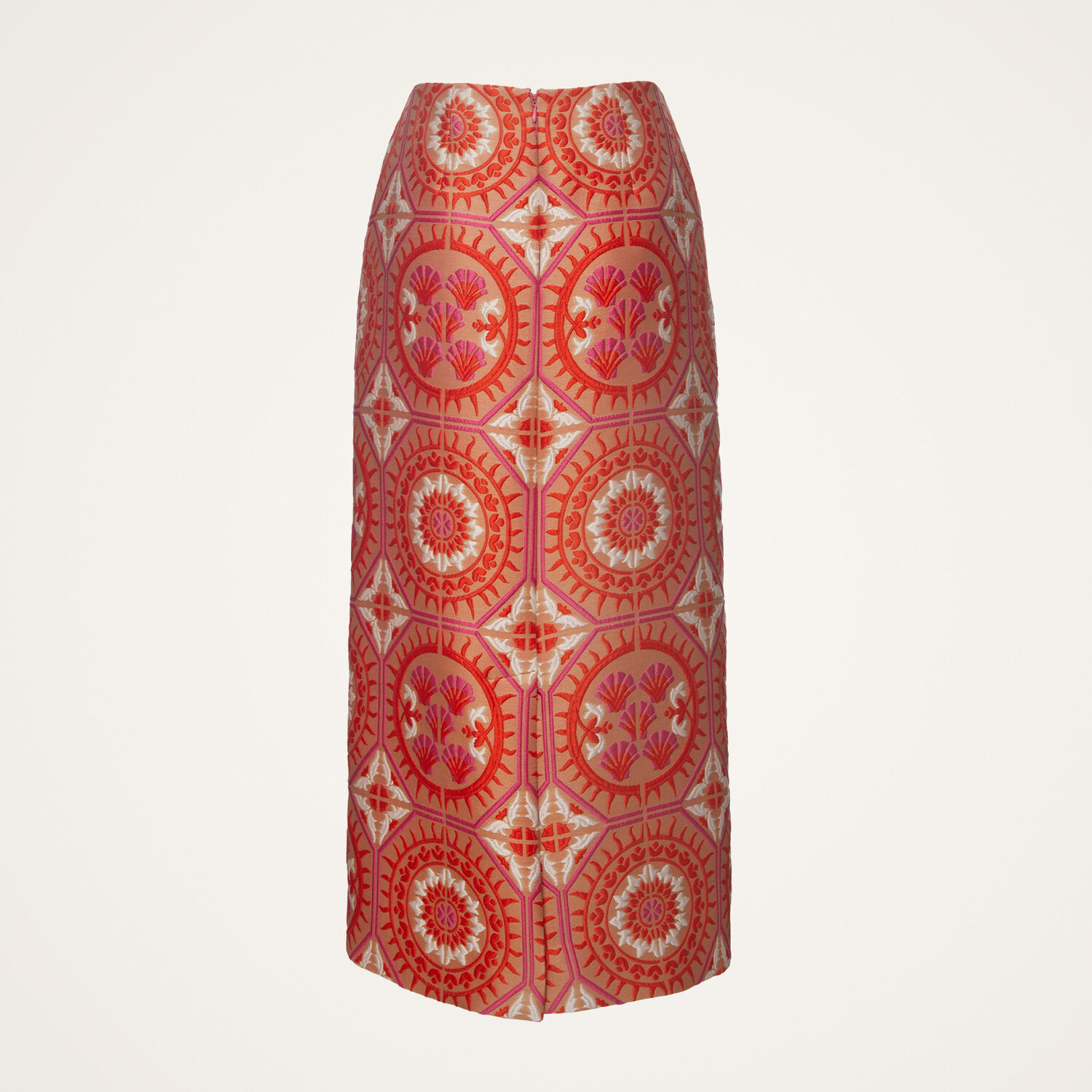 Shop La Doublej Pencil Skirt In Sun Orange