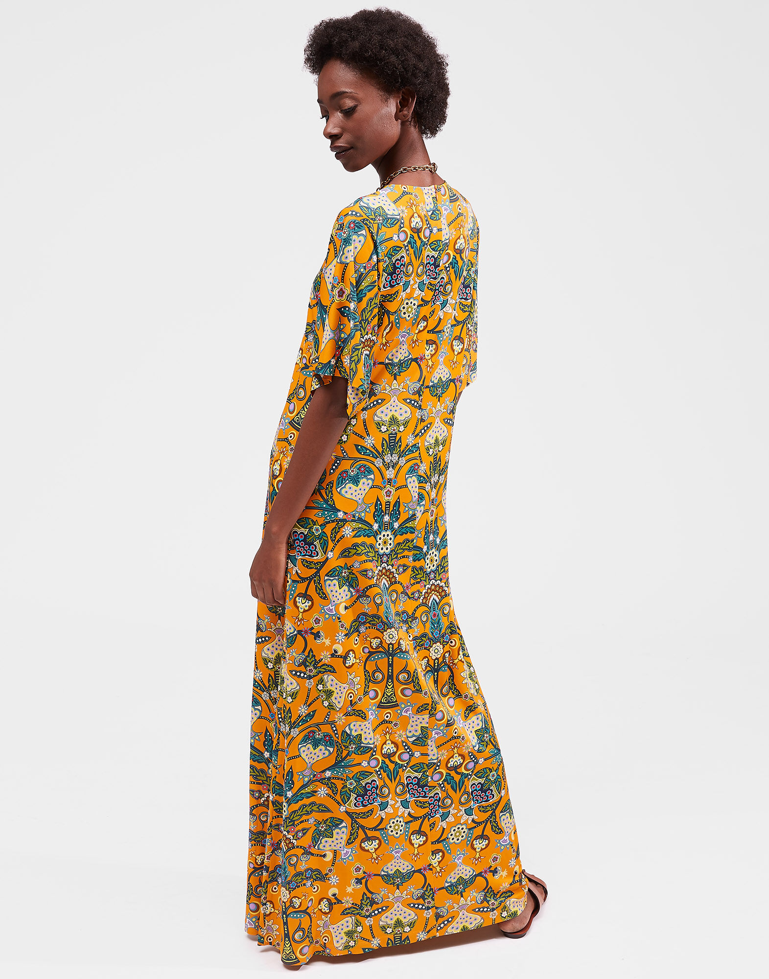 LaDoubleJ Goddess Dress Tree Of Life Arancio DRE0250JER011TFL0002