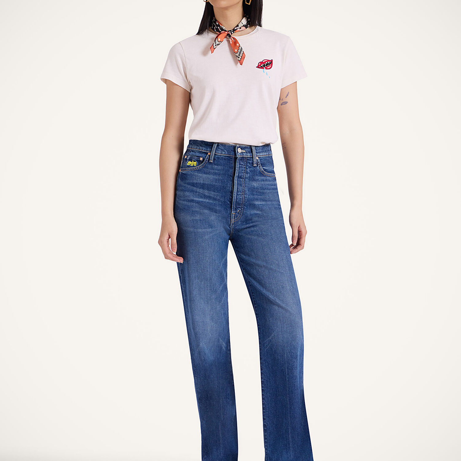 La Doublej The Tune Up Maven Sneak Jeans In Middle Child Blue