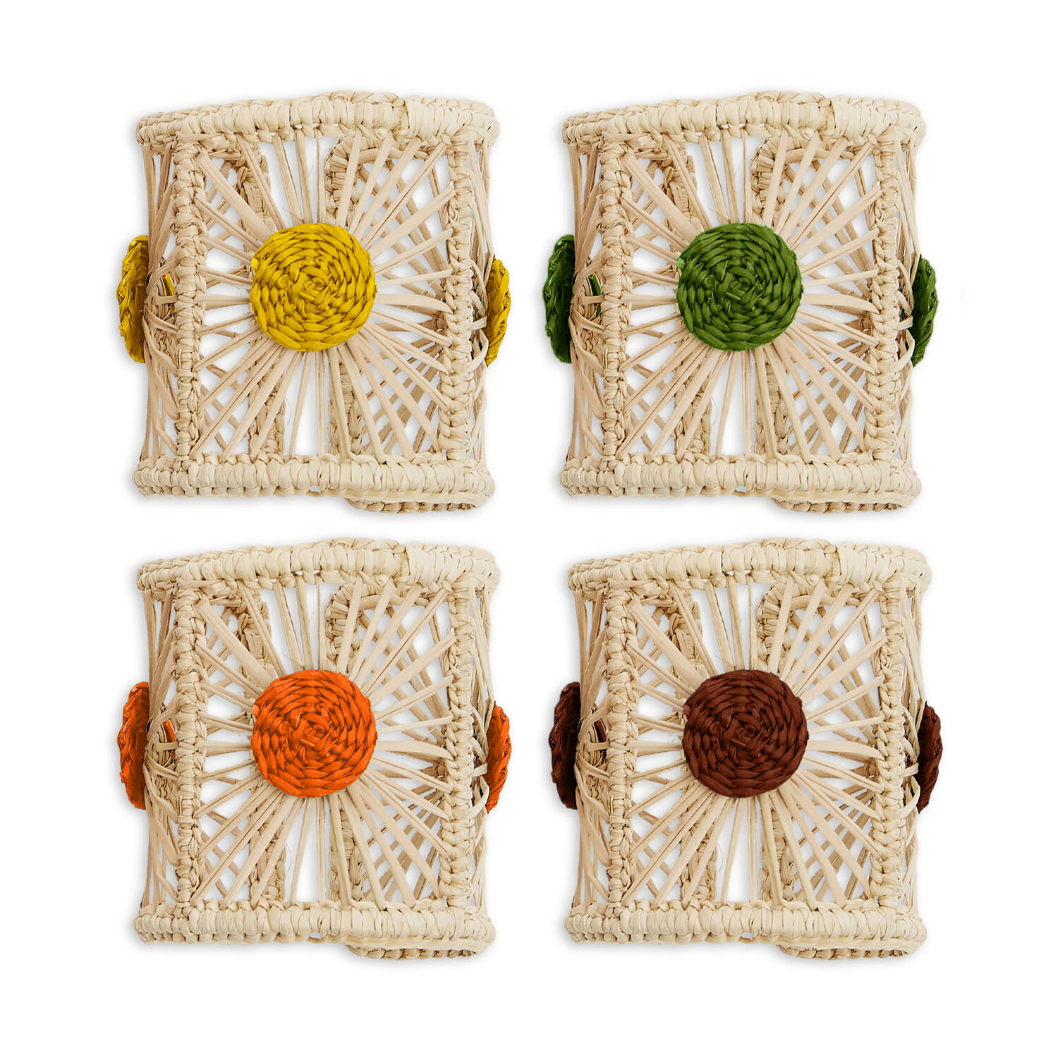 La Doublej Napkin Rings Set Of 4 In Mixed