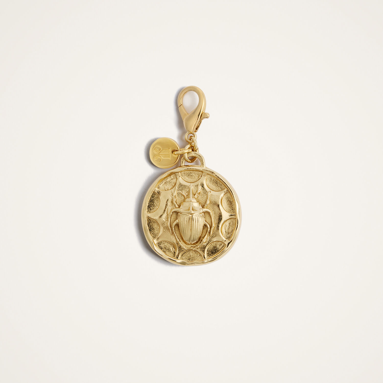 La Doublej Scarab Charm In Gold